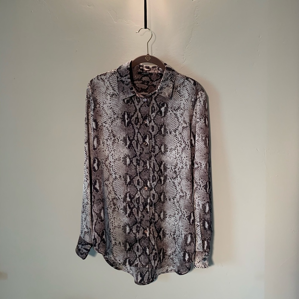 Snakeskin Print Blouse.